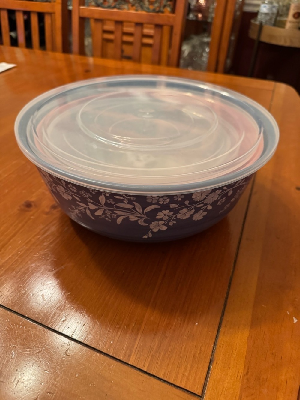 The Pioneer Woman 6-Piece Melamine Nesting Mixing Bowl Set with Lids - Floral - Picture 7 of 7